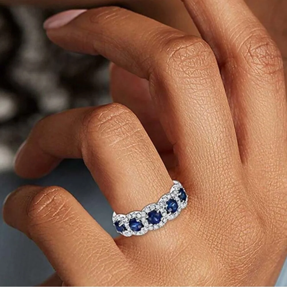PRINCESS CUT PROMISE RING - Picture 1 of 11